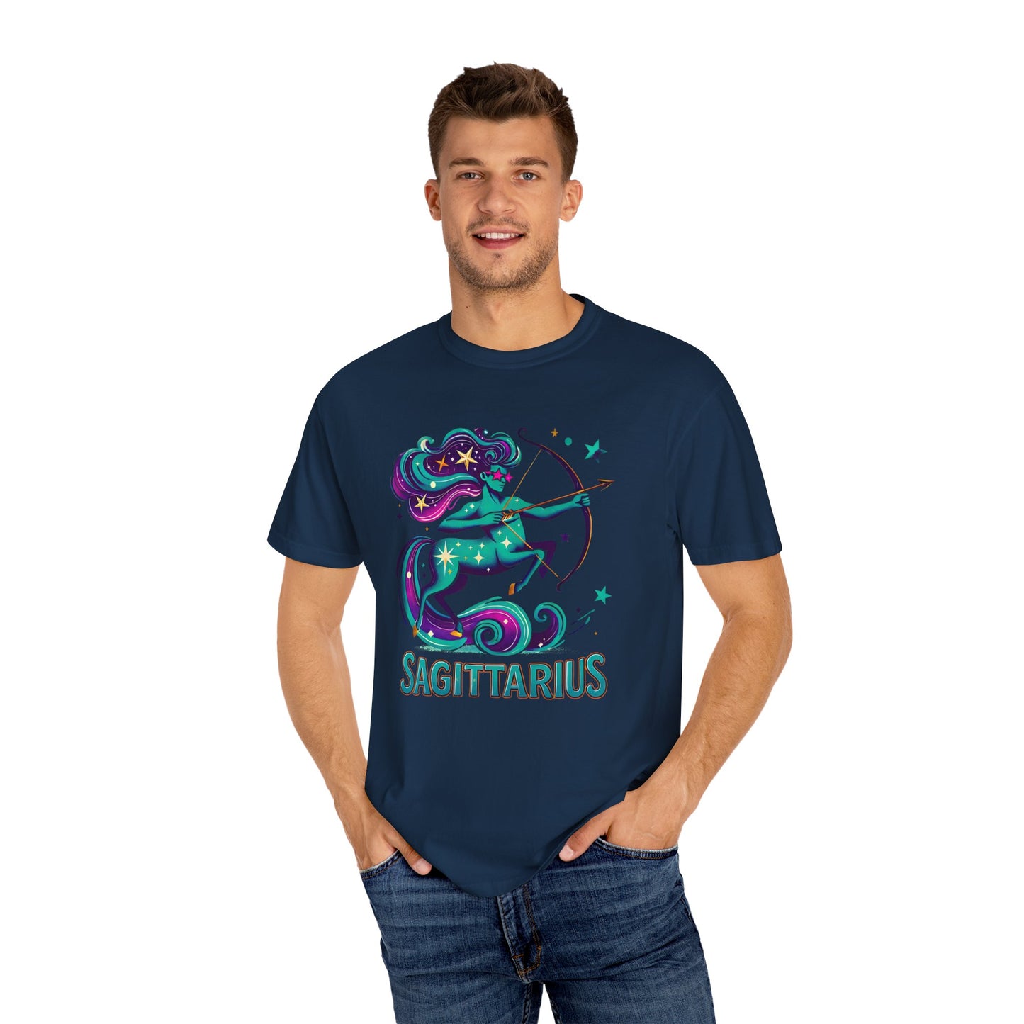Sagittarius Retro Groovy Centaur -Colorful Zodiac Tee