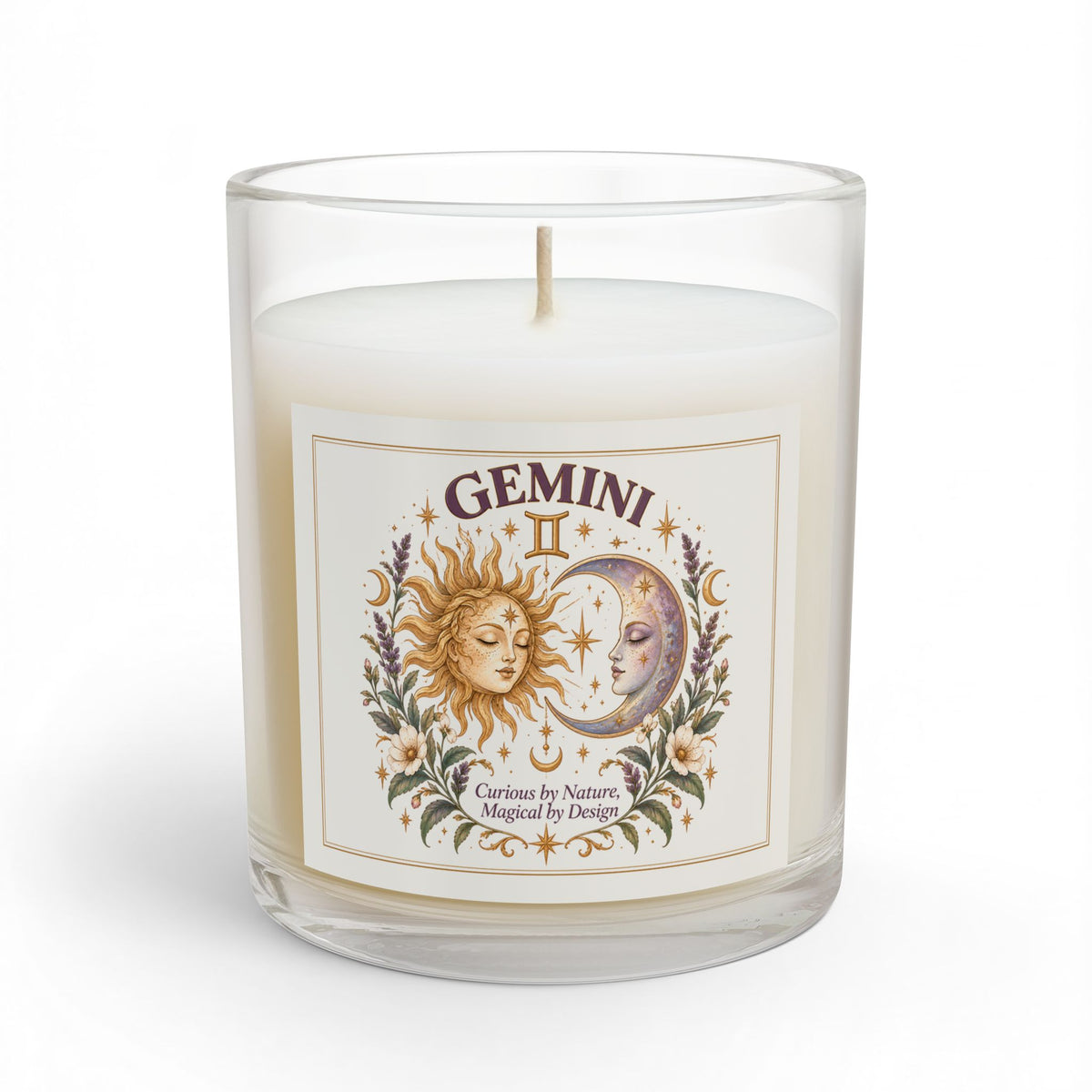 Gemini Zodiac Sun and Moon Astrology Candle 11oz