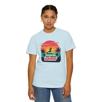 Hot Witch Summer - Surfing Retro Sunset Beach Tee