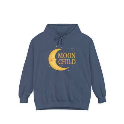 Moon Child Unisex Hoodie – Vibrant Celestial Comfort Colors Midweight Hoodie