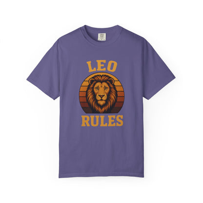 Leo Rules – Vintage Sunset Zodiac Tee