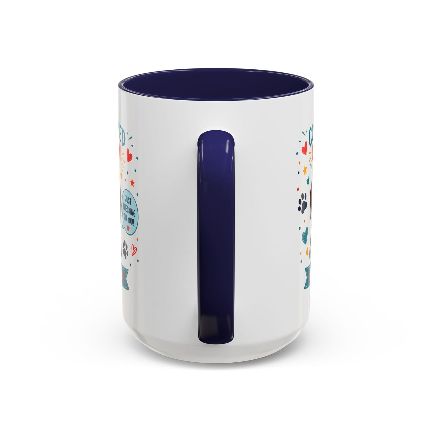 Personalized Dog Mug "Concerned Citizen" | Custom Pet Color Accent Mug with Dog Photo & Name | Funny Dog Lover Gift