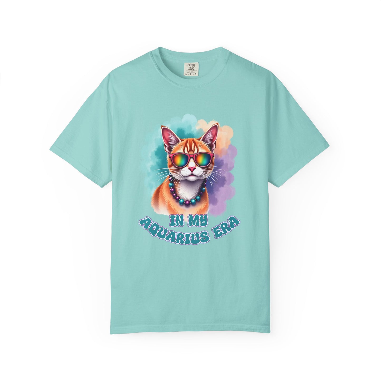 In My Aquarius Era – Rainbow Cat Vibes Tee