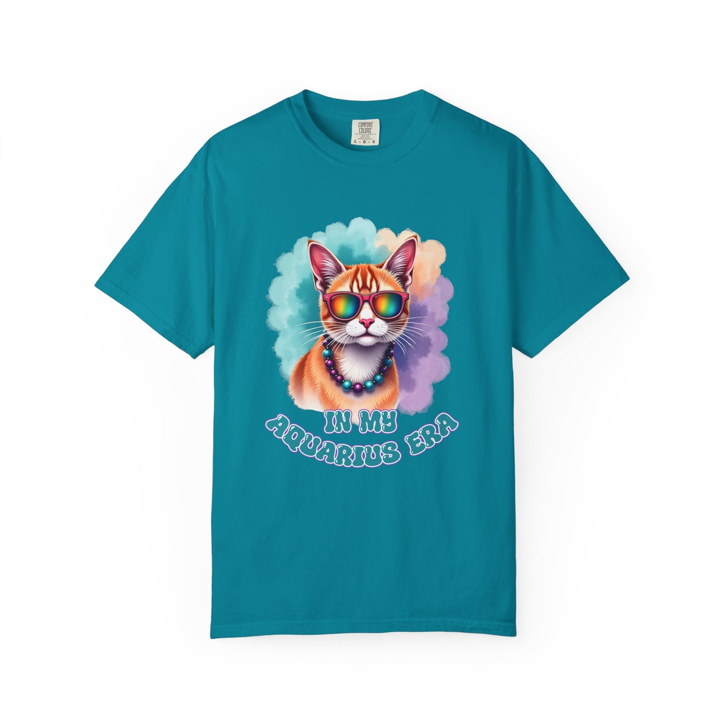 In My Aquarius Era – Rainbow Cat Vibes Tee