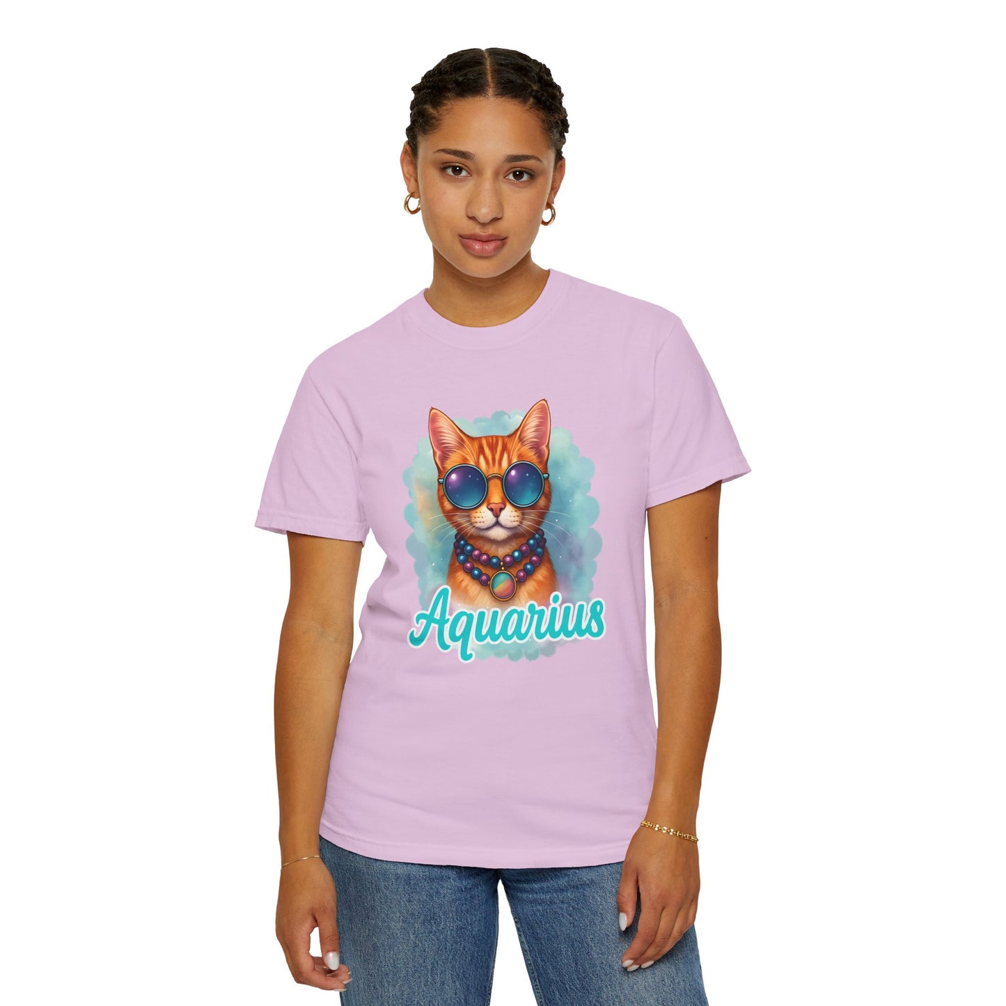 Aquarius – Colorful Cool Cat Zodiac Shirt