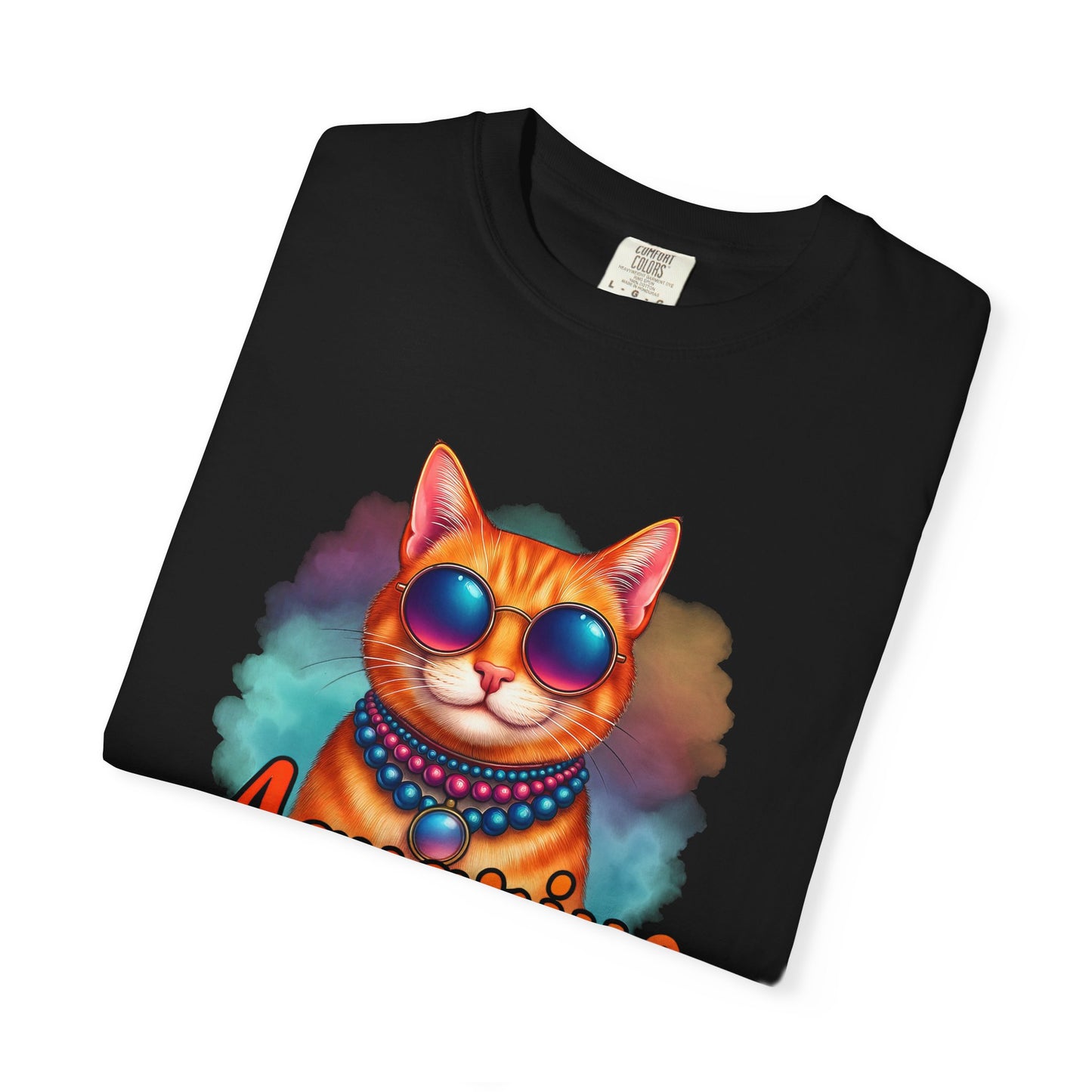 Aquarius One Cool Cat – Funky Retro Zodiac Tee - Enchanted Sky