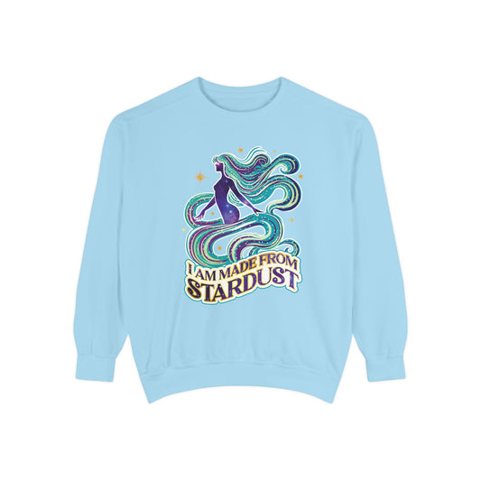 I Am Made From Stardust Unisex Crewneck – Empowering Celestial Comfort Colors Midweight Sweatshirt