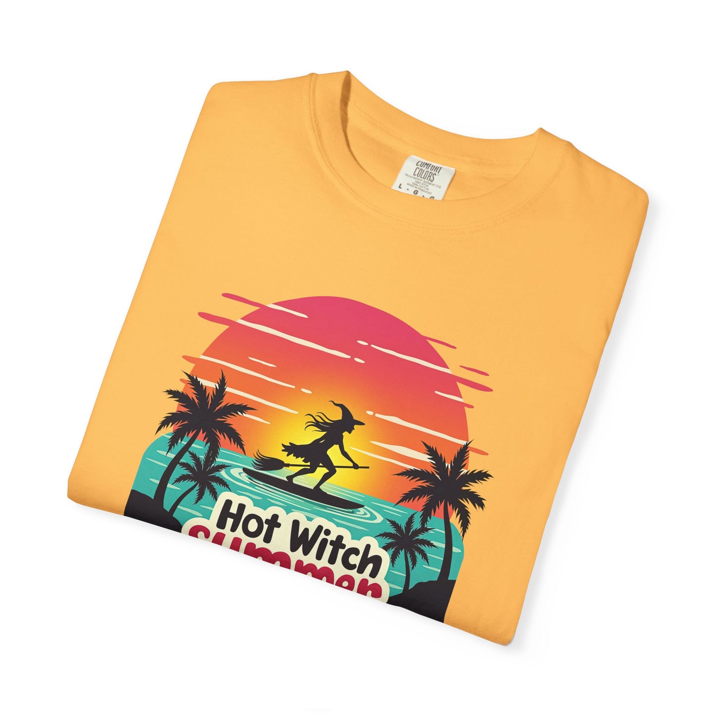 Hot Witch Summer - Surfing Retro Sunset Beach Tee