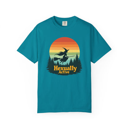 Hexually Active Tee – Sassy Witch Retro Comfort Colors 1717 Shirt