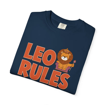 Leo Rules Tee – Funny Zodiac Shirt