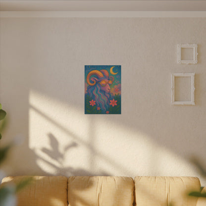 Aries Dream - Radiant Retro Ram Wall Art