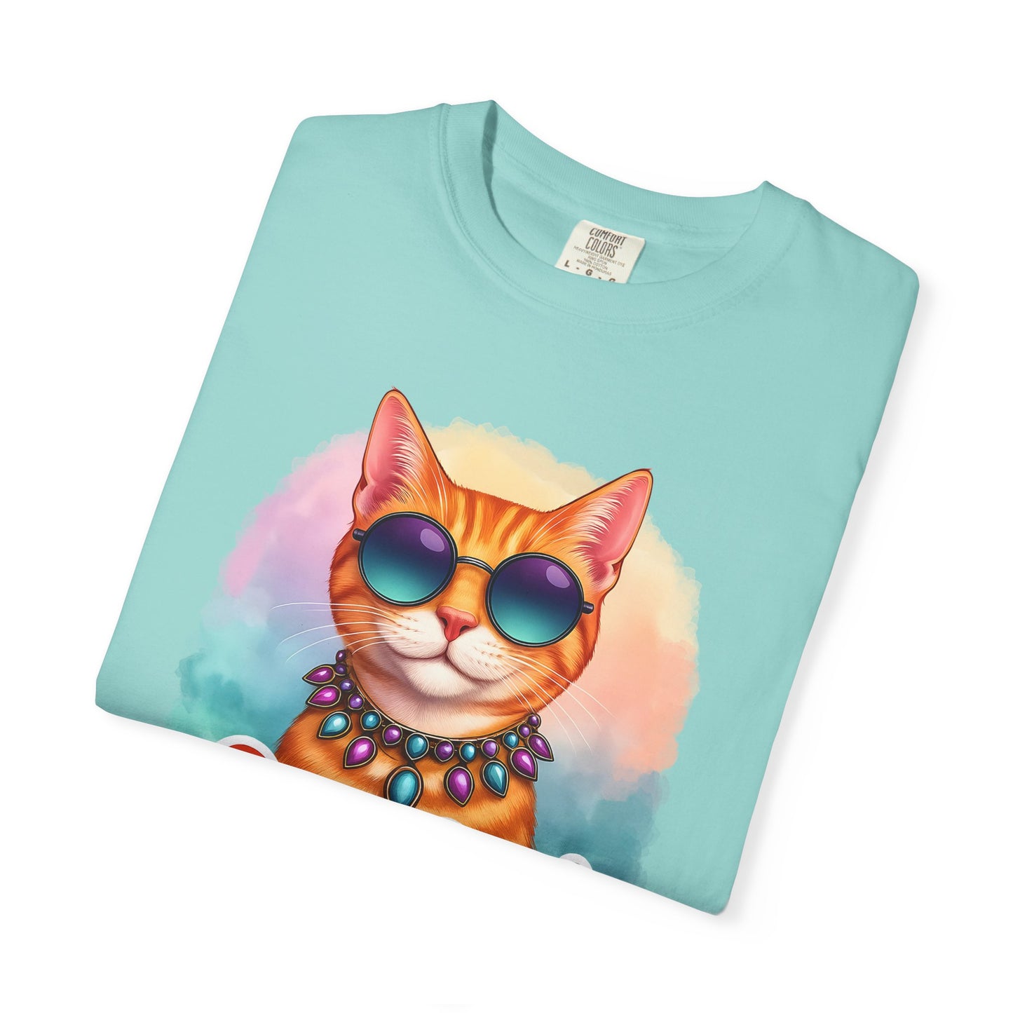 One Cool Cat  -  Funny Retro Groovy Cat Lover Tee