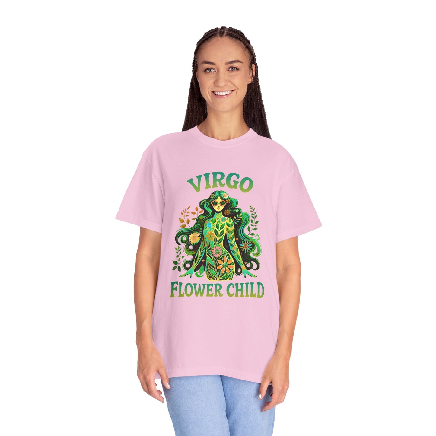 Virgo Flower Child – Vibrant Retro Zodiac Tee