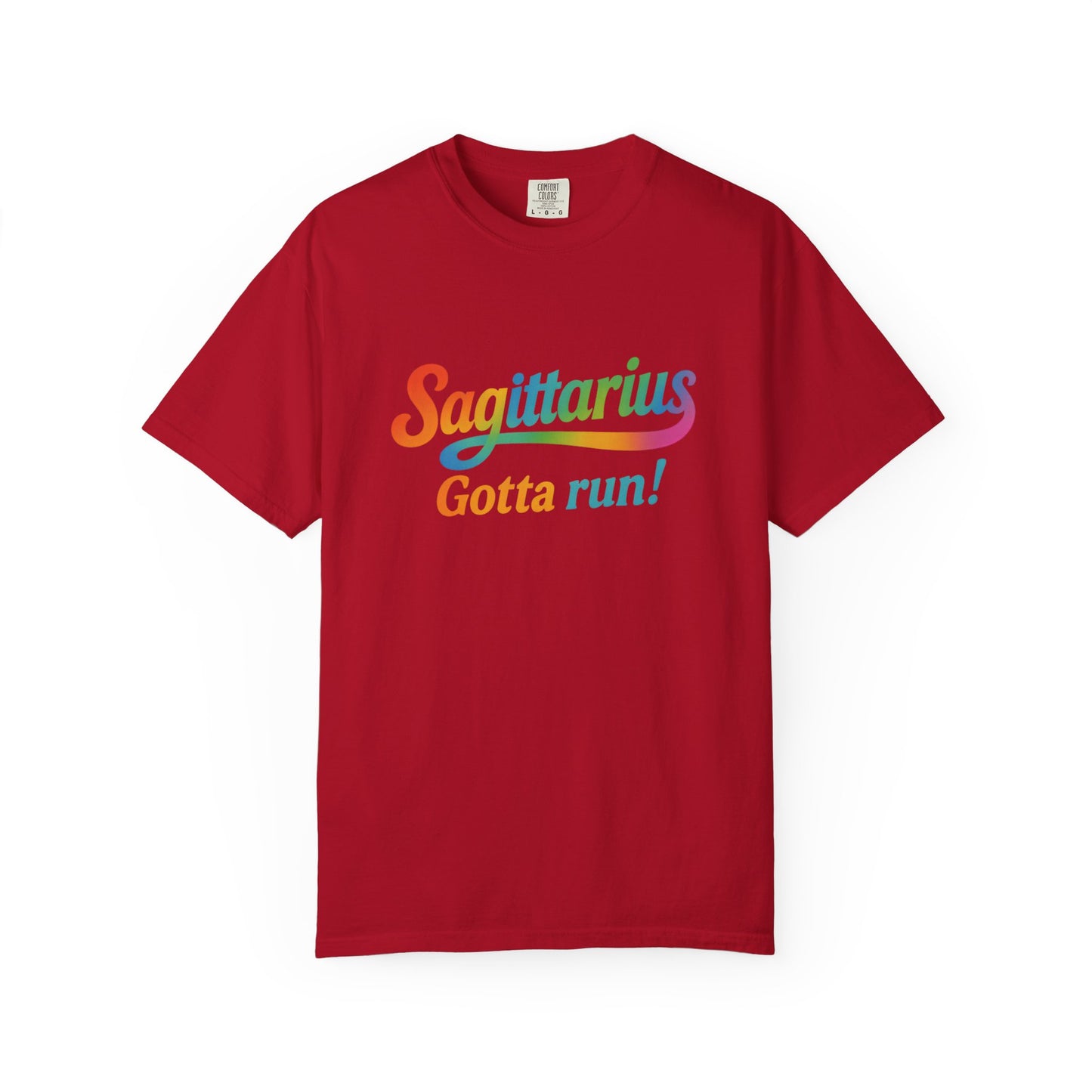 Sagittarius Gotta Run – Colorful Tee Zodiac Shirt