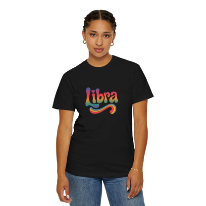Libra – Retro Wavy Groovescape Zodiac Tee