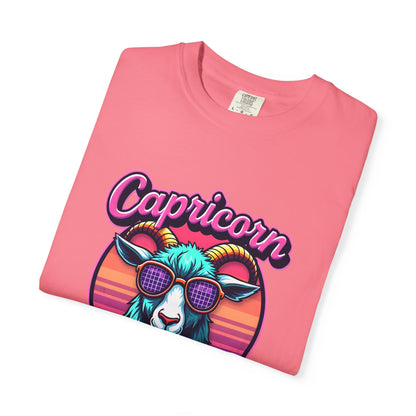 Capricorn The G.O.A.T – Vaporwave Retro Zodiac Tee