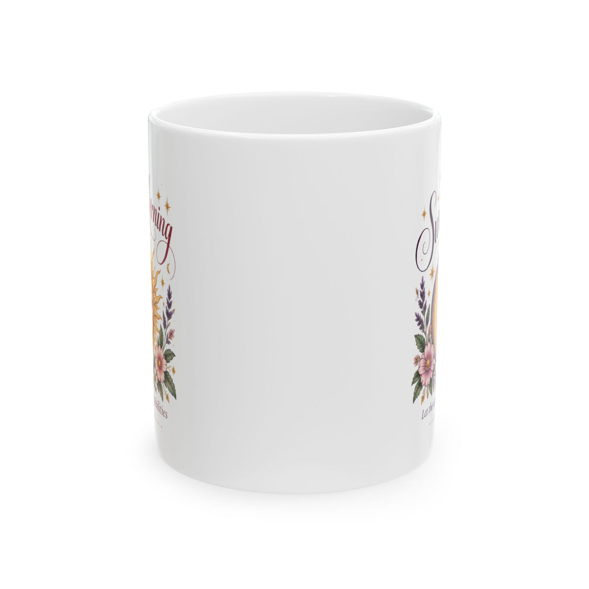 Good Morning And Sweet Dreams Coffee Mug | Celestial Affirmation Mug
