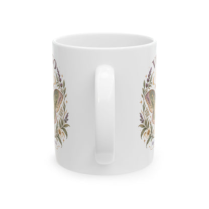 Celestial Moth Coffee Cup 11oz and 15oz | Virgo Zodiac Mug Gift