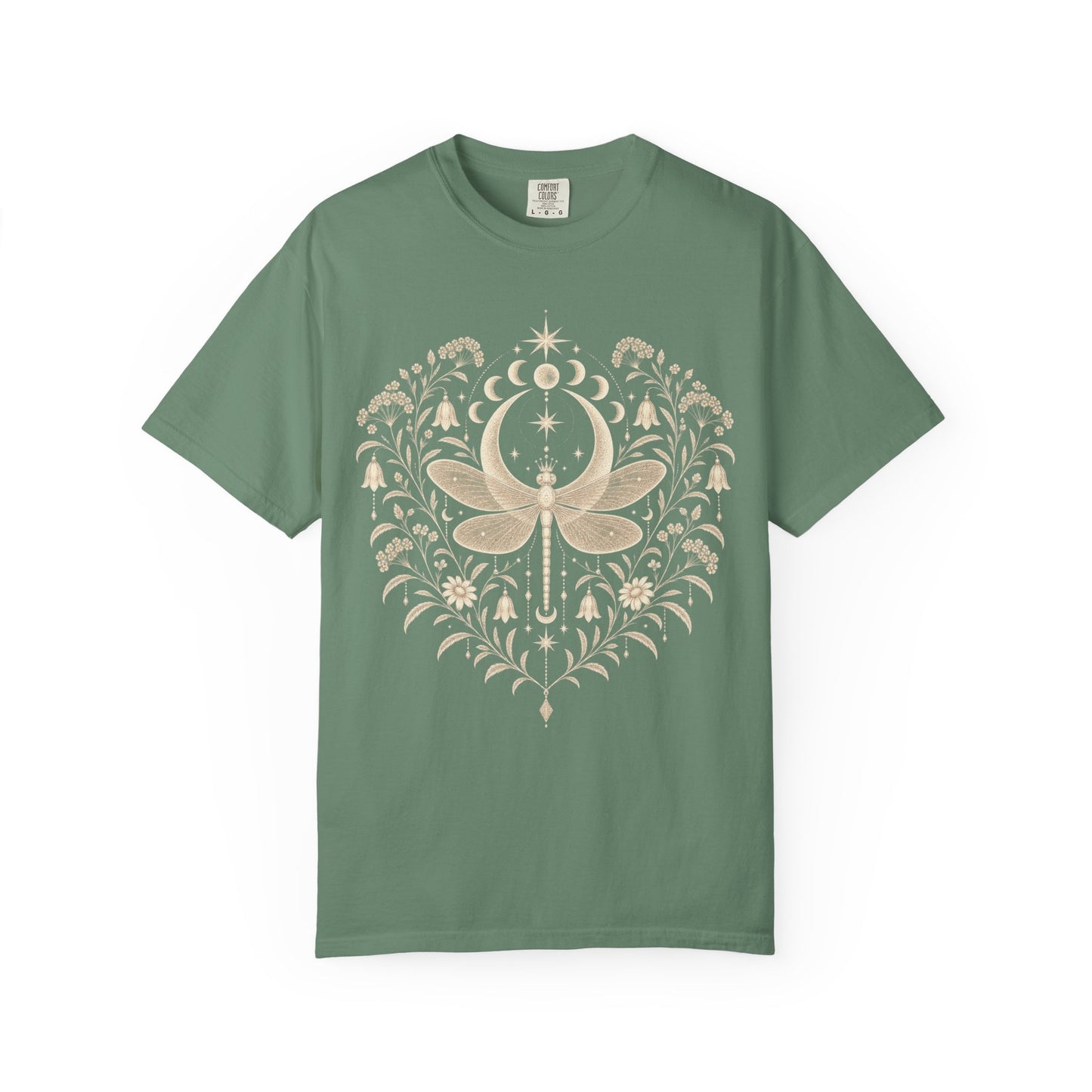 Boho Moon & Floral Mystic Dragonfly T-Shirt