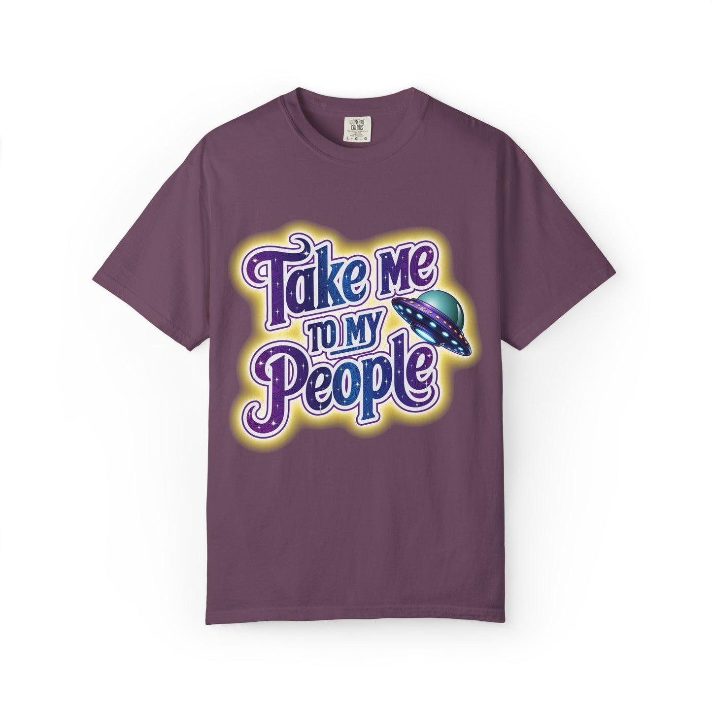 Take Me To My People Tee – Funny Retro UFO Shirt