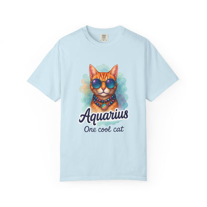 Aquarius One Cool Cat – Groovy Cosmic Kitty T-shirt