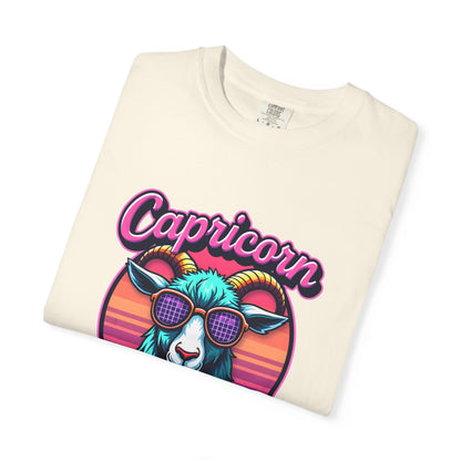 Capricorn The G.O.A.T – Vaporwave Retro Zodiac Tee