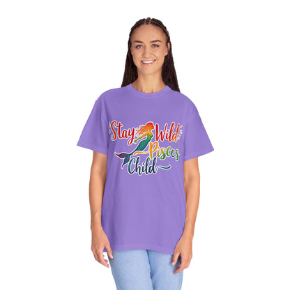 Stay Wild Pisces Child Tee – Colorful Mermaid Zodiac Shirt