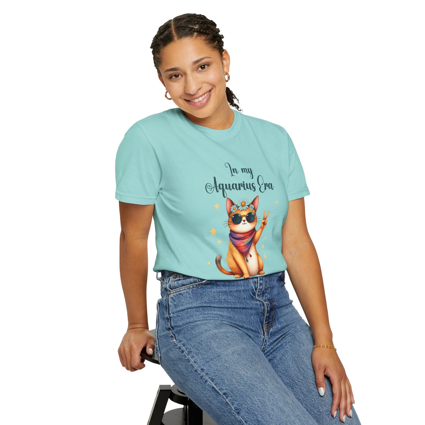 In My Aquarius Era Tee – Funny Zodiac Cat Shirt