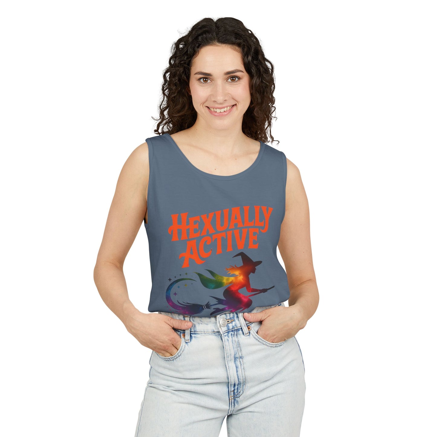 Hexually Active – Cheeky Rainbow Witch Tank