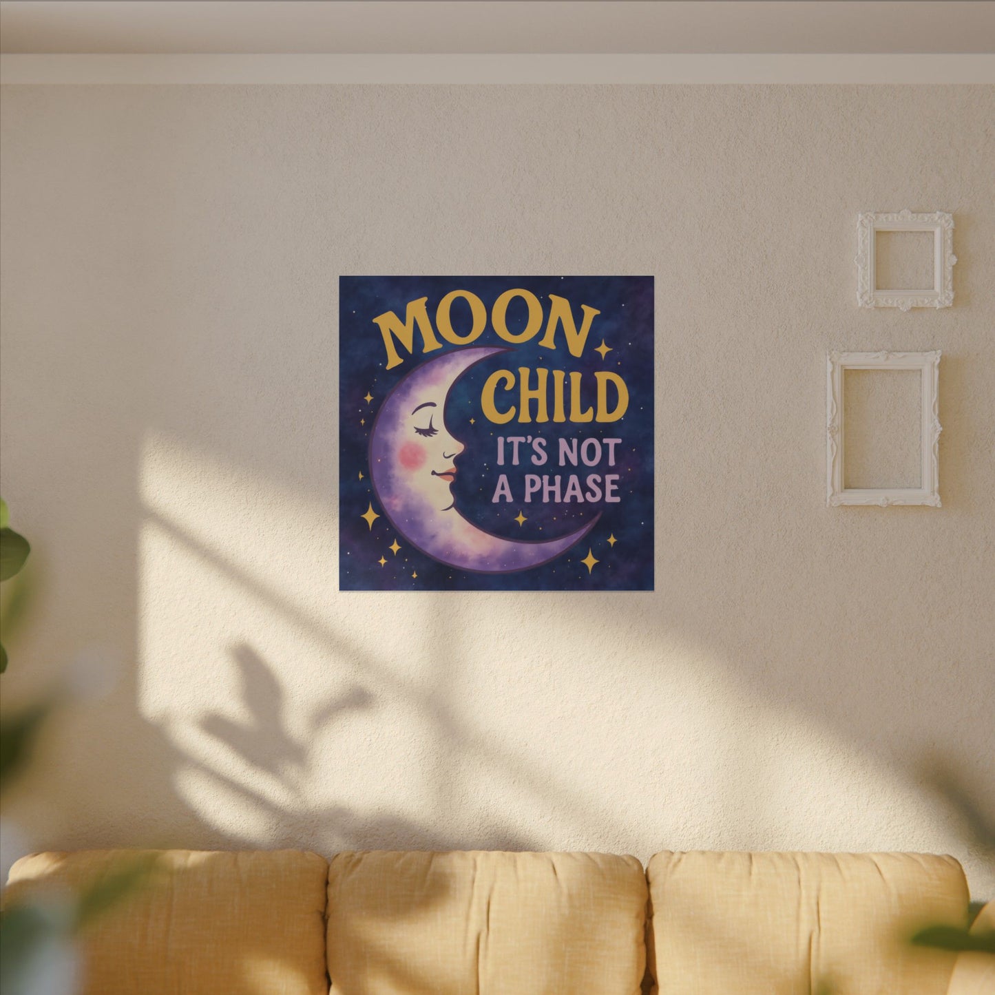 Moon Child Wall Art – “It’s Not a Phase” Celestial Canvas Print