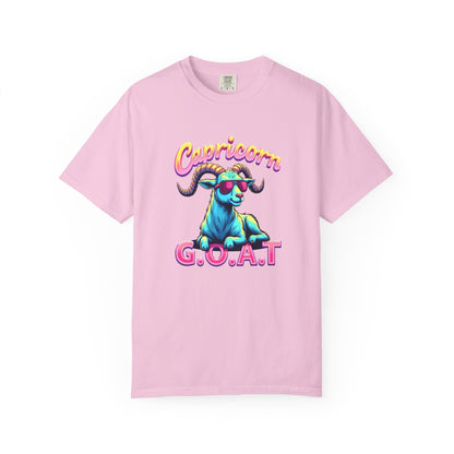 Capricorn G.O.A.T – Retro Neon Astrology Tee