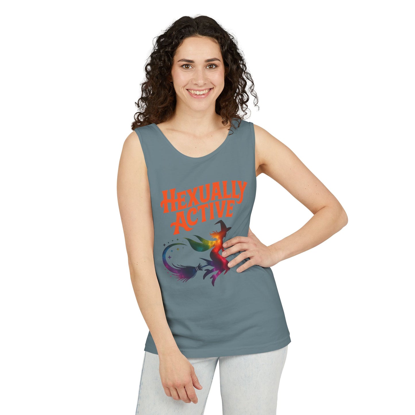 Hexually Active – Cheeky Rainbow Witch Tank