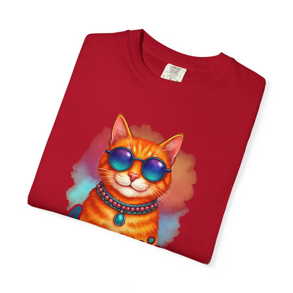 Aquarius One Cool Cat – Zodiac Kitty Vibes Tee
