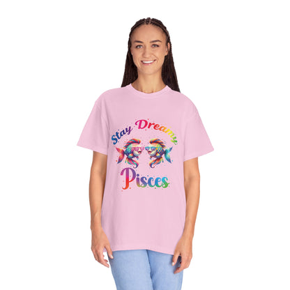 Stay Dreamy Pisces Tee – Rainbow Colorful Zodiac Shirt