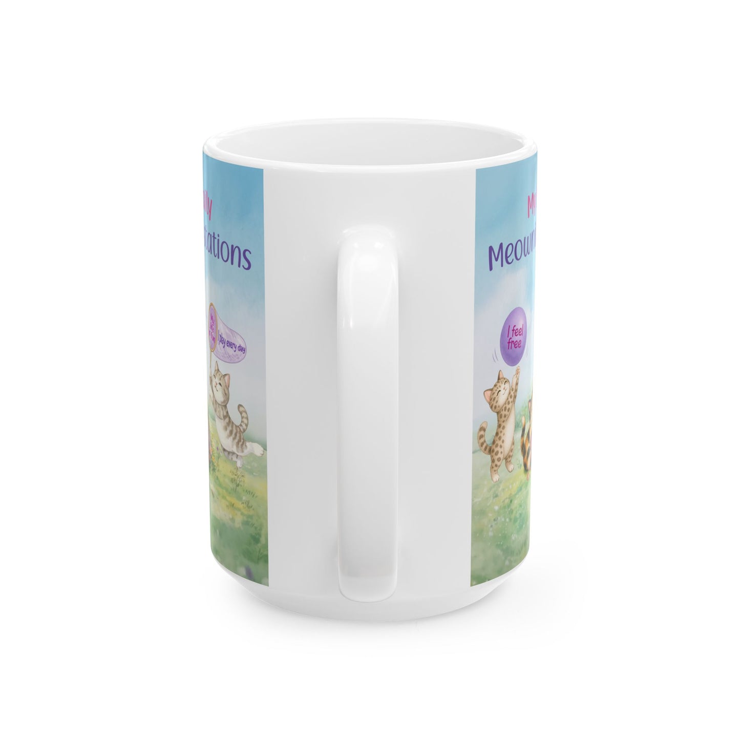 Daily Meownifistations Mug - Positive Affirmation Cat Coffee Cup - Cute Motivational Gift for Cat Lovers