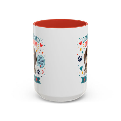 Personalized Dog Mug "Concerned Citizen" | Custom Pet Color Accent Mug with Dog Photo & Name | Funny Dog Lover Gift