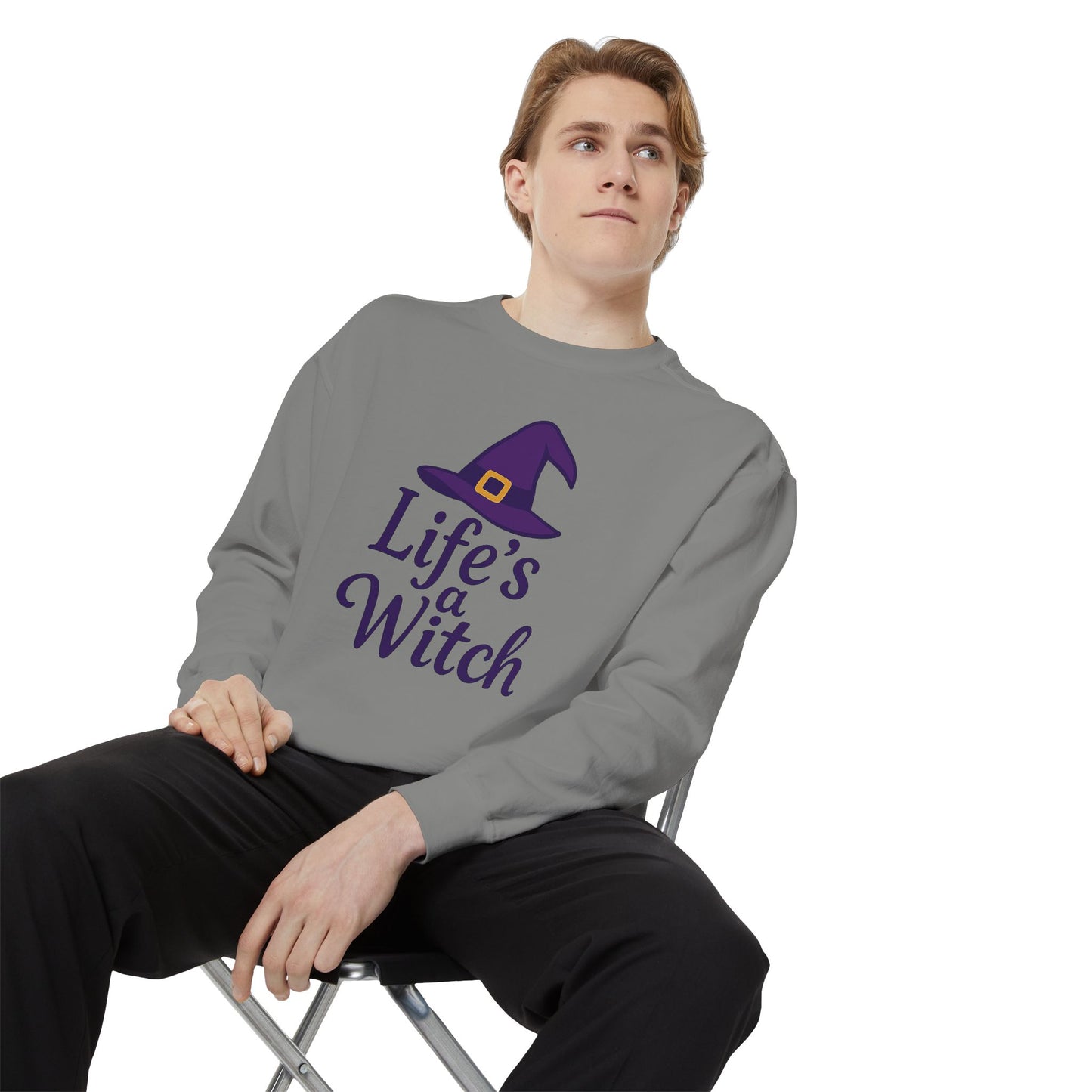 Life’s a Witch Sweatshirt – Funny Witch Hat Pullover