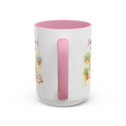 Personalized Name Cat Mug - Custom "Happy Place" Ceramic Mug for Cat Lovers