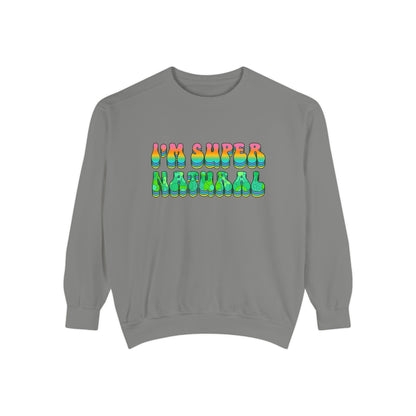 I’m Super Natural Unisex Crewneck – Empowering Retro Comfort Colors Midweight Sweatshirt