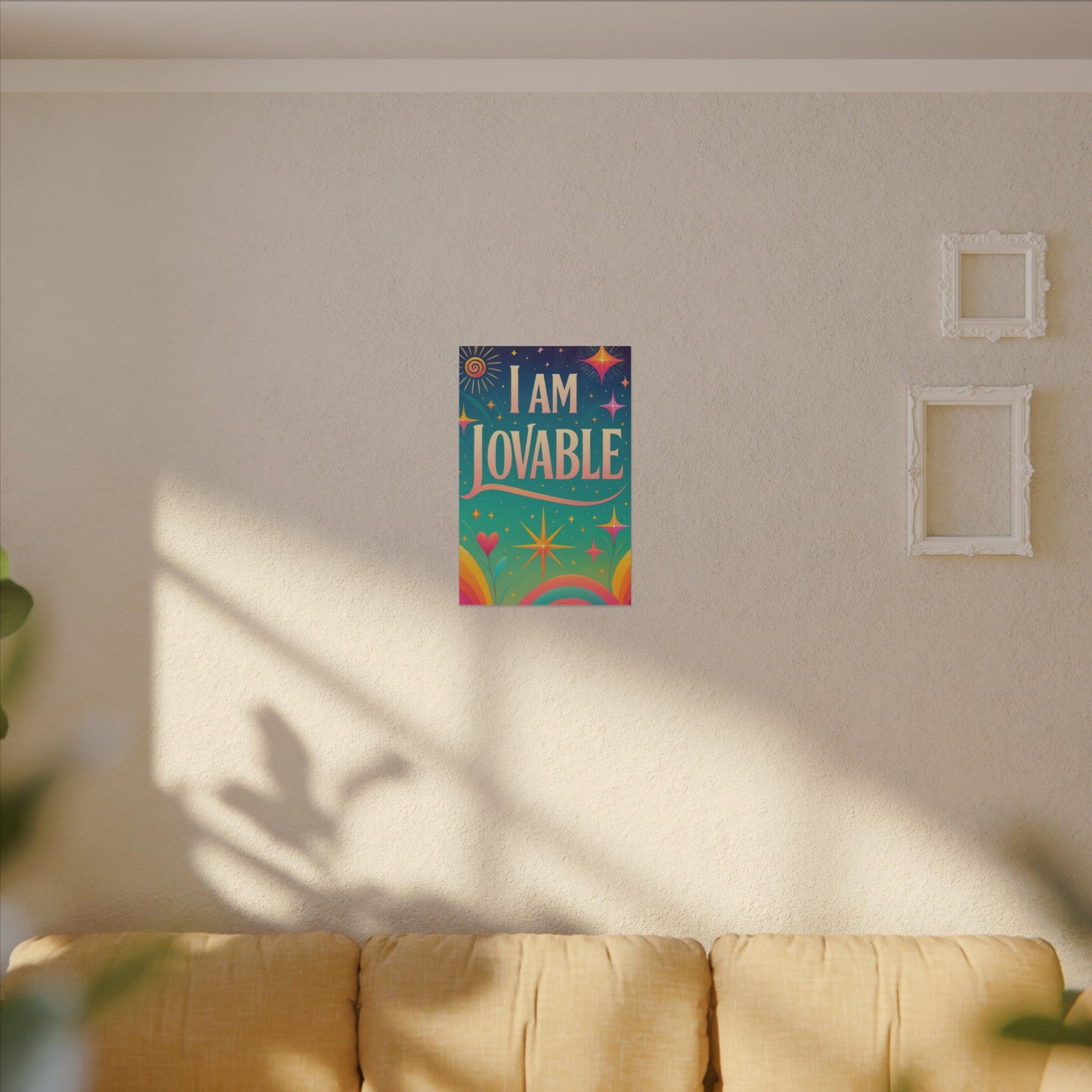 I AM LOVABLE - Colorful Affirmation Wall Art