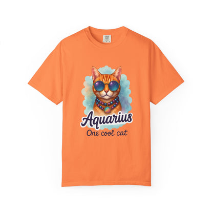 Aquarius One Cool Cat – Groovy Cosmic Kitty T-shirt