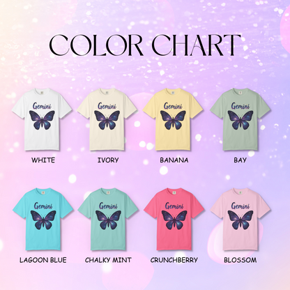 Gemini Butterfly Tee – Colorful Zodiac Shirt
