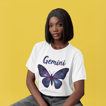 Gemini Butterfly Tee – Colorful Zodiac Shirt