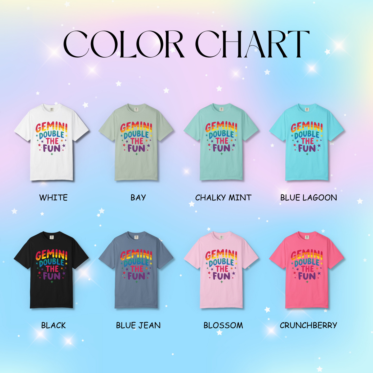Gemini Double the Fun – Colorful Zodiac Shirt
