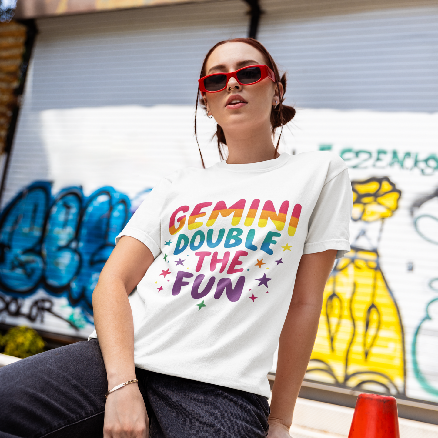 Gemini Double the Fun – Colorful Zodiac Shirt