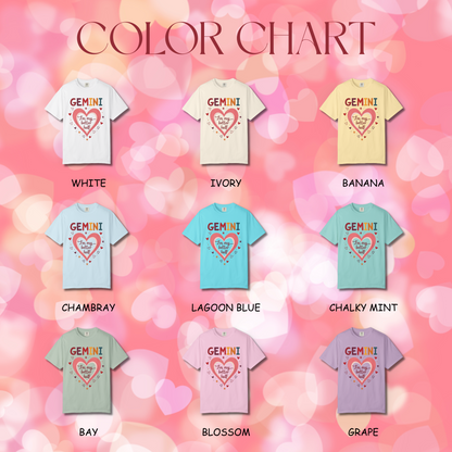 GEMINI I’m My Better Half Tee – Colorful Retro Zodiac Shirt