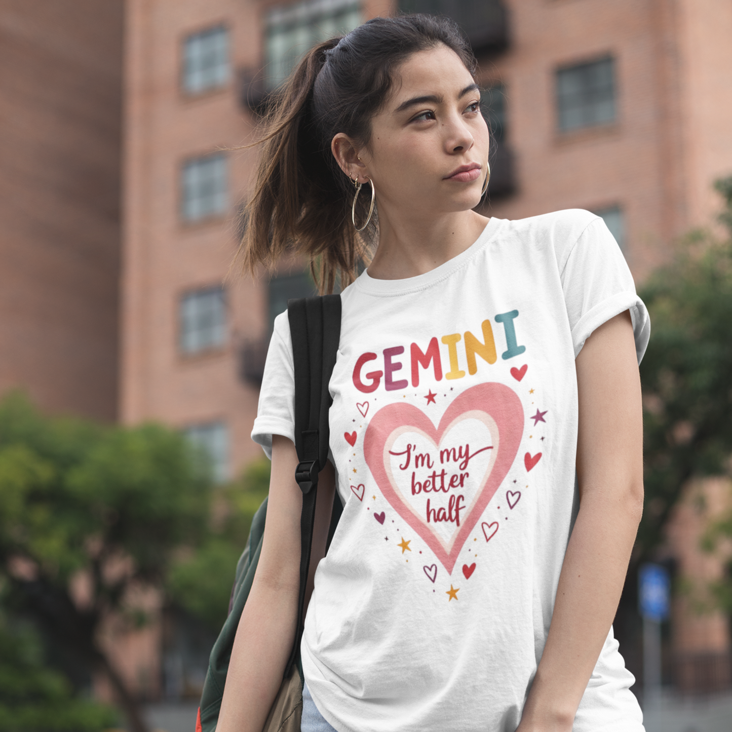 GEMINI I’m My Better Half Tee – Colorful Retro Zodiac Shirt