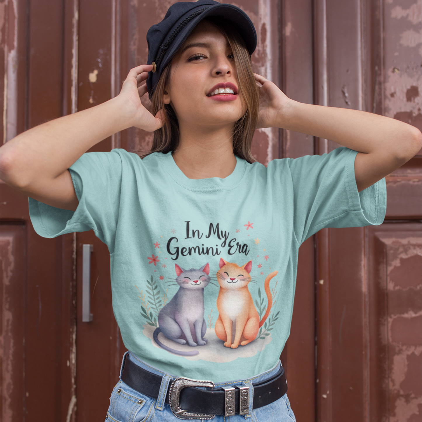 In My Gemini Era – Colorful Zodiac Cats Shirt