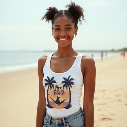 Hex on the Beach – Witchy Sunset Racerback Women's Tank
