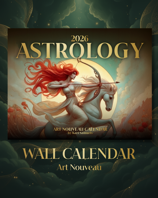2026 Astrology - Art Nouveau Goddess Wall Calendar